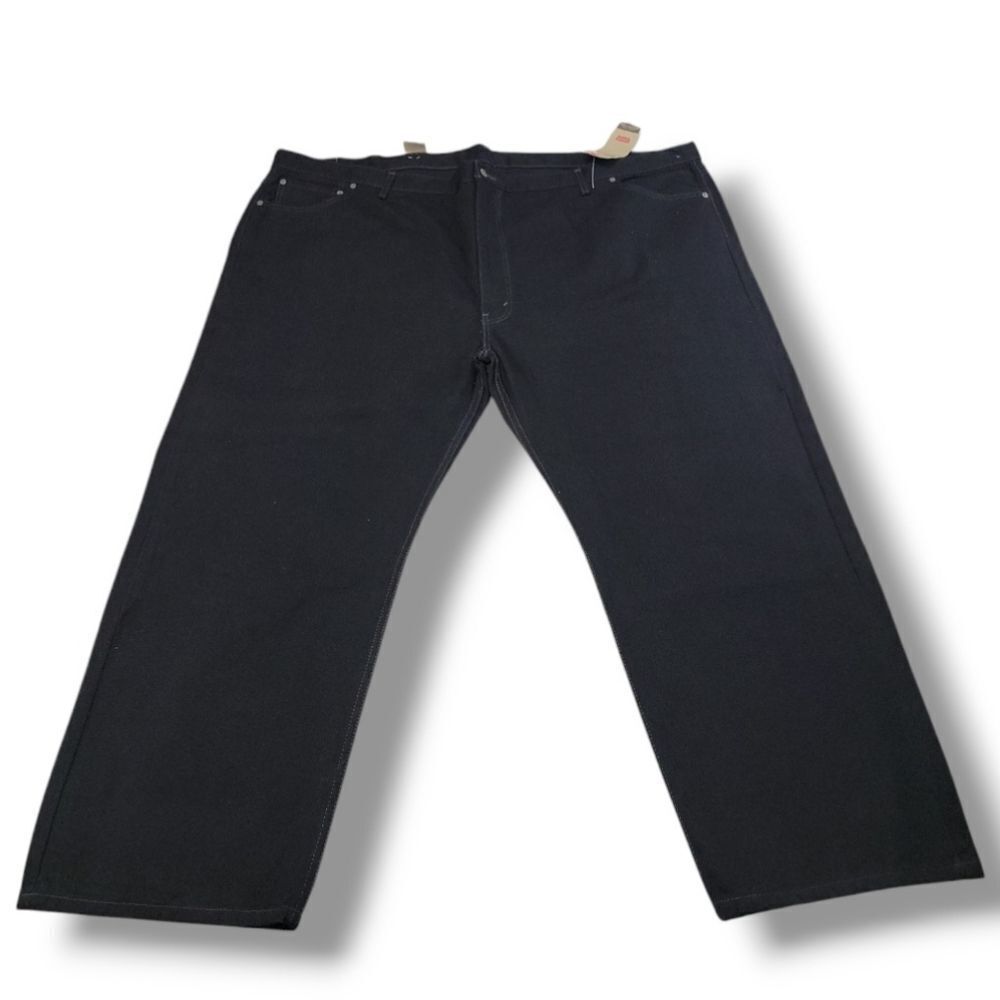 New Levi's Jeans Size 60 W60" x L31 Black Levi's 505 Regular Jeans Irregular NWT